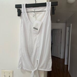 Fabletics White Tie-Front Tank Top